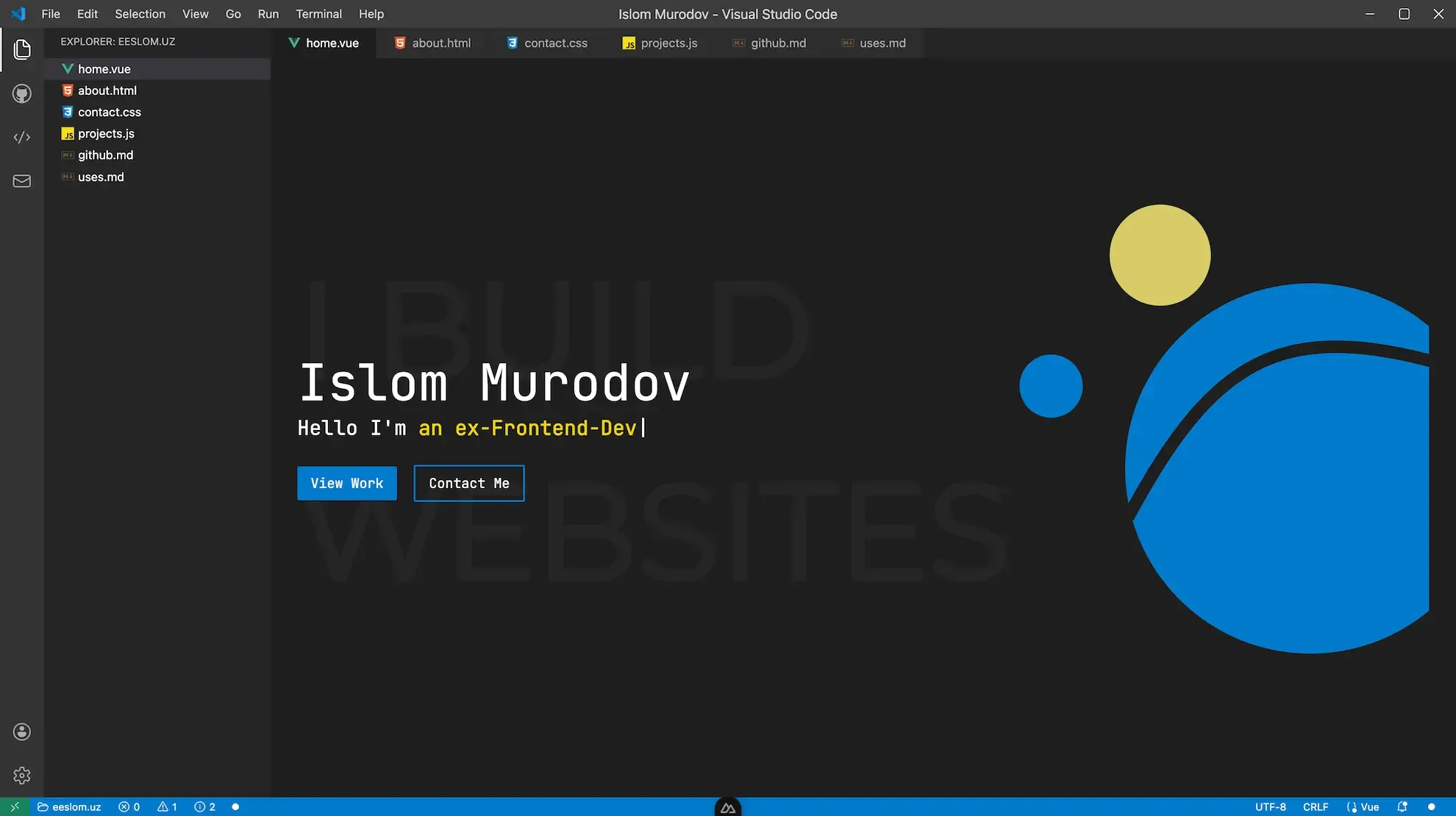 My Second Portfolio Website