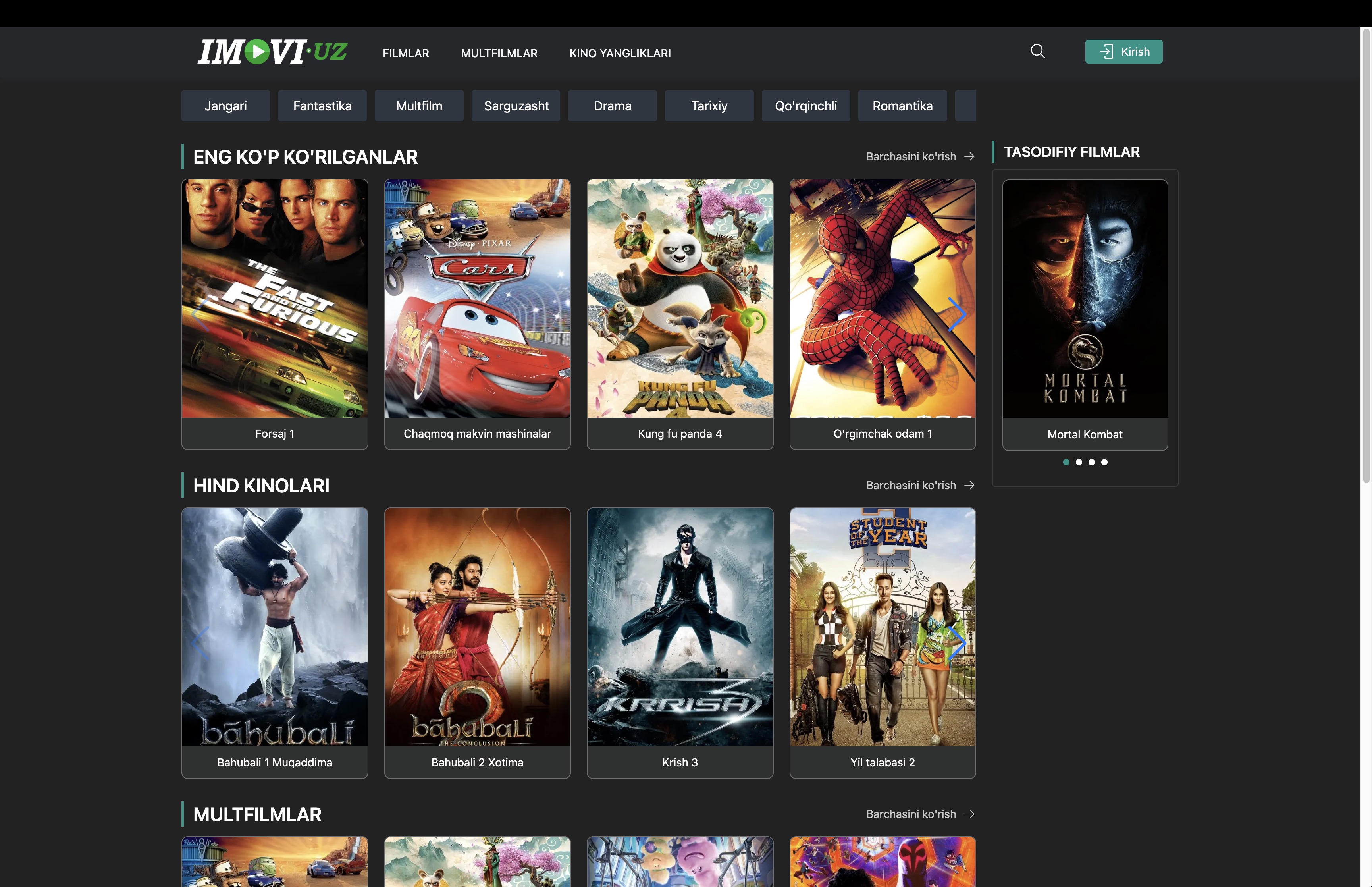 Screenshot of Imovi