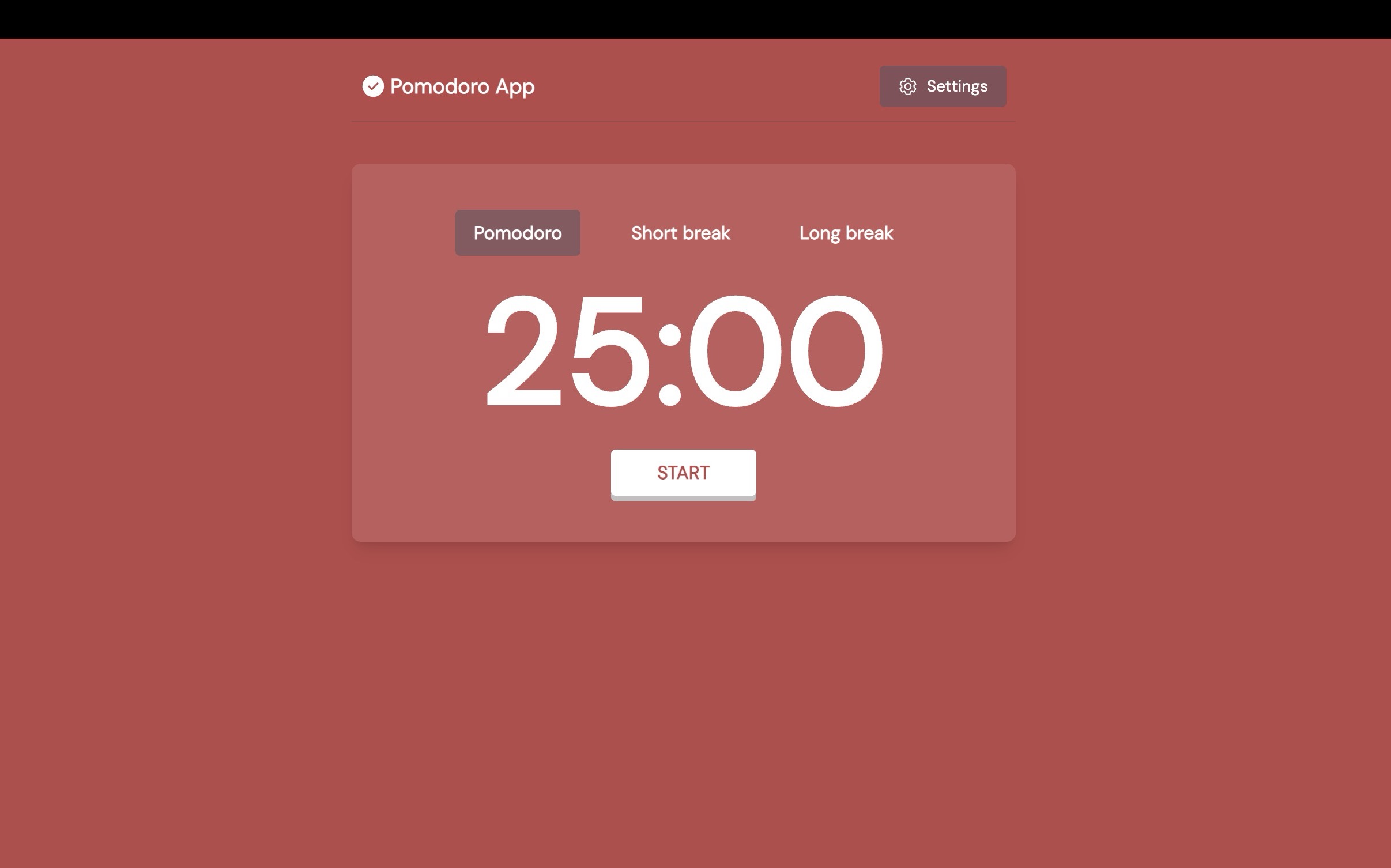 Screenshot of Pomodoro